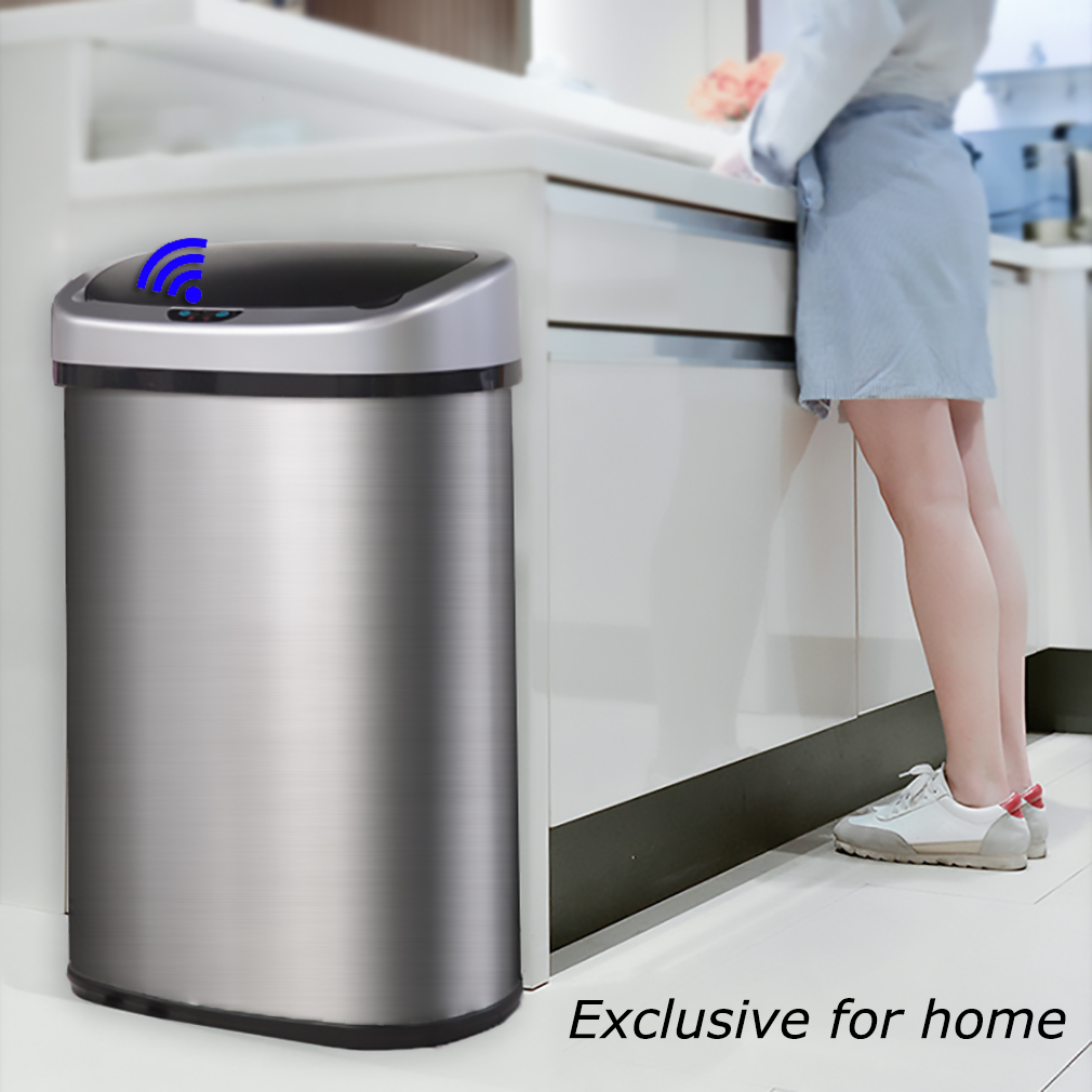 BestOffice Touch Free Sensor Stainless Steel Trash Can 132 Gallon  Crowdfused