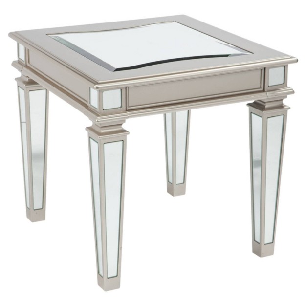 Tessani End Table Silver Finish Signature Design By Ashley