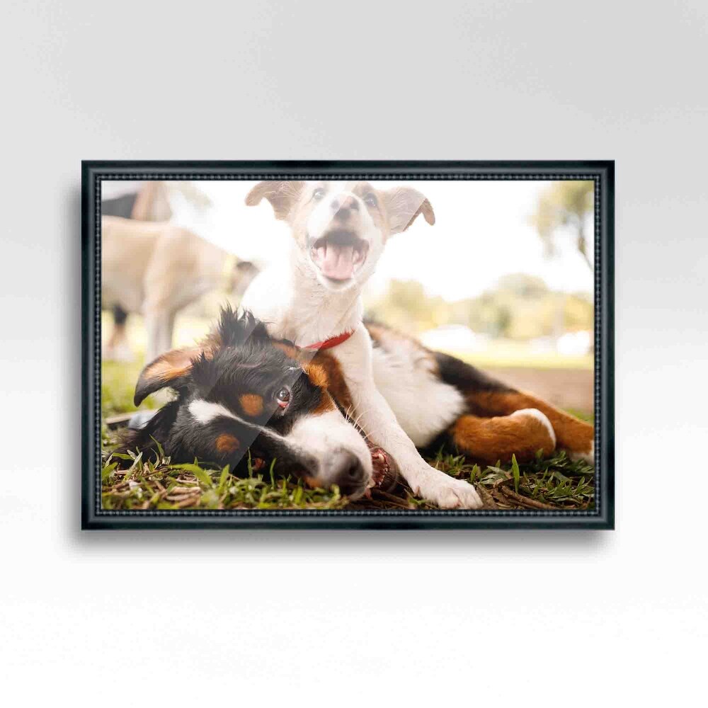 19x8 Black Picture Frame   Wood Picture Frame Complete with UV