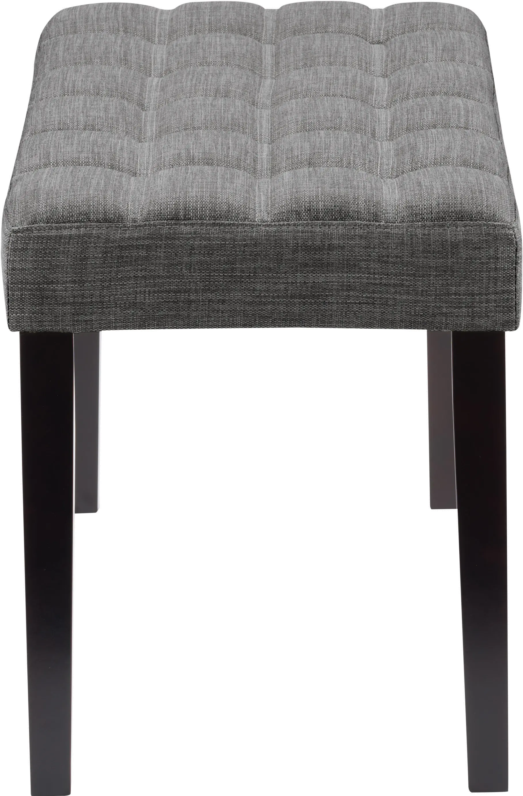 California Dark Gray Tufted Bench