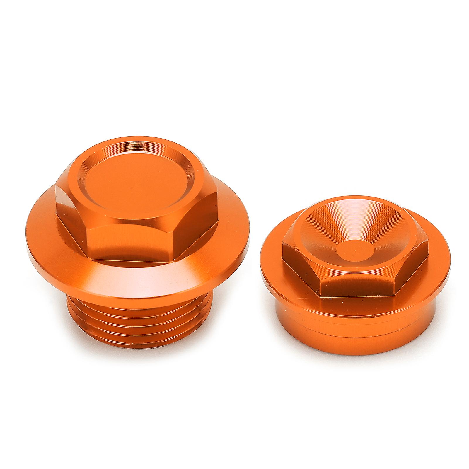 2pcs Motorcycle Front Wheel Axle Nut M18x1.5 Aluminum Replacement For 250450 Sxf 2015orange