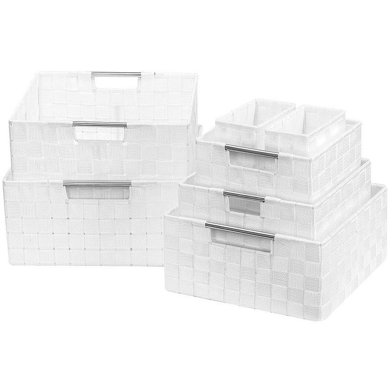 Sorbus Weave 7-Piece Storage Basket Set