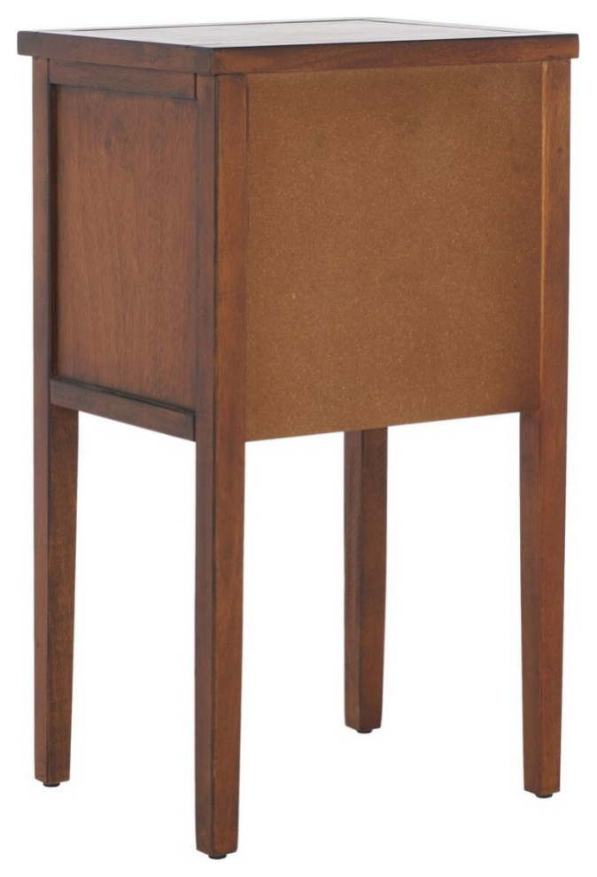 Olenna End Table With Storage Drawers Brown   Transitional   Side Tables And End Tables   by AED Luxury Home Decor  Houzz