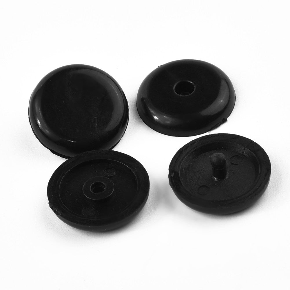 10 Pairs Seat Belt Button Buckle Stop - Universal Fit Stopper Kit Black