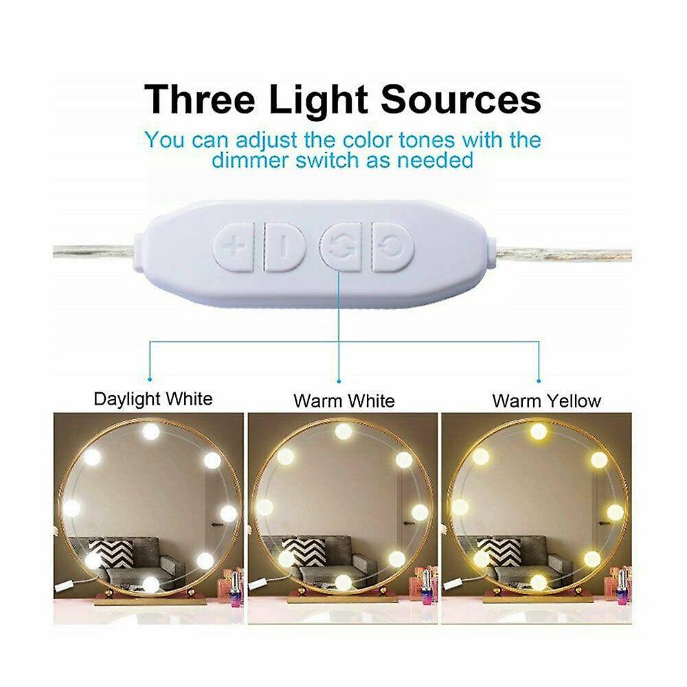 10 Bulbs hollywood style dimmable lamp vanity light led make up mirror lights