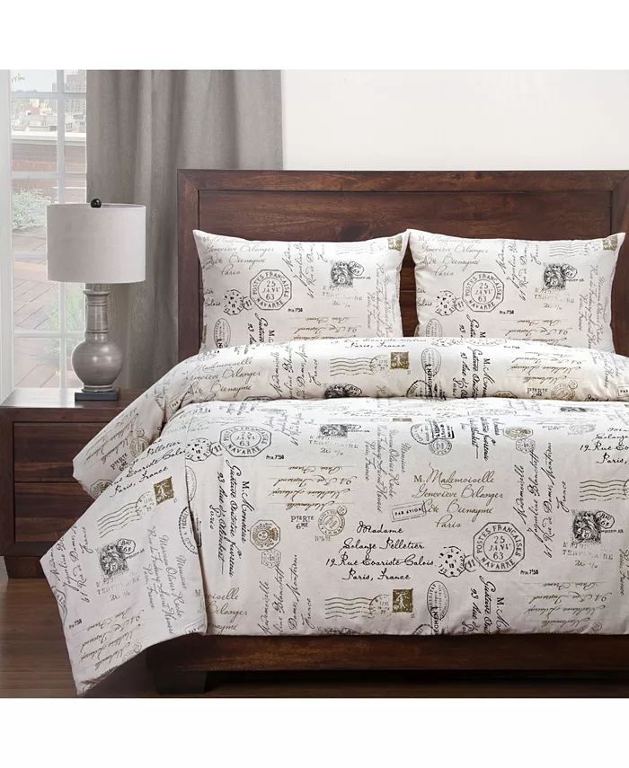 Siscovers Postscript Linen 5 Piece Twin Luxury Duvet Set