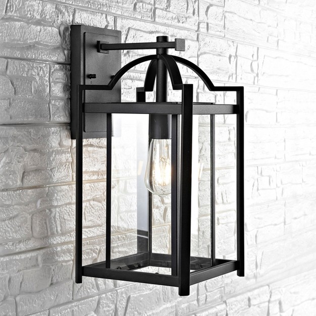 Portar Outdoor Wall Lantern Black Safavieh