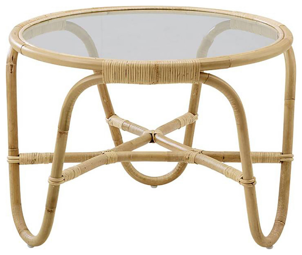 Arne Jacobsen Charlottenborg Rattan Table  Natural   Midcentury   Coffee Tables   by Sika Design  Houzz