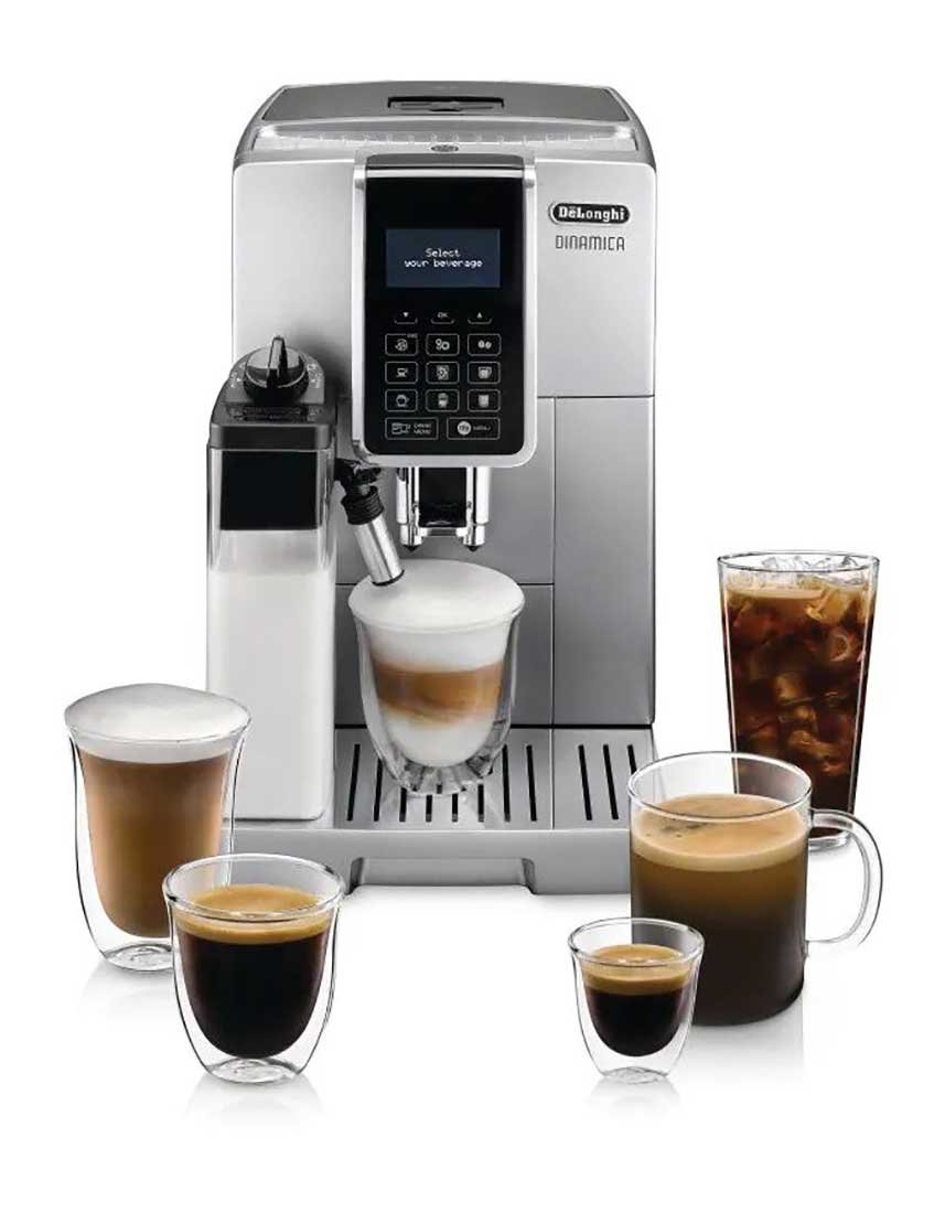 DeLonghi Dinamica w/ LatteCrema Silver Automatic Coffee and Espresso Machine