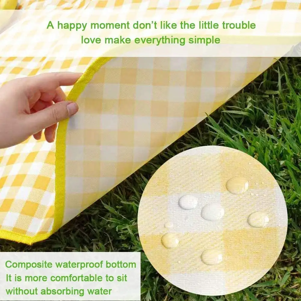 Hot Selling Picnic Blanket Beach Mat Waterproof Sand proof for 3 4 People Outdoor Camping Picnic