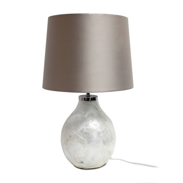 1 light Table Lamp With Fabric Shade White Simple Designs