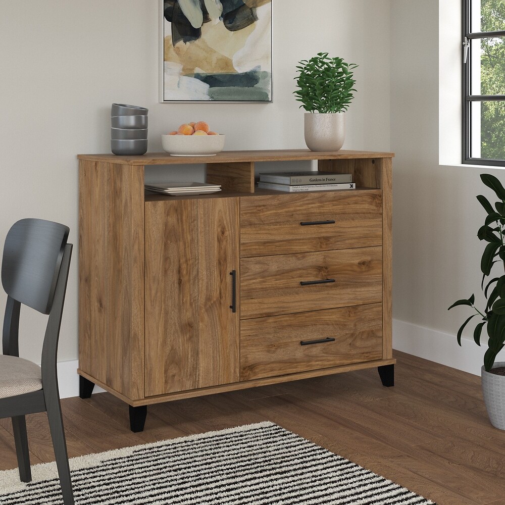 Somerset Tall Sideboard Buffet Cabinet by Bush Furniture