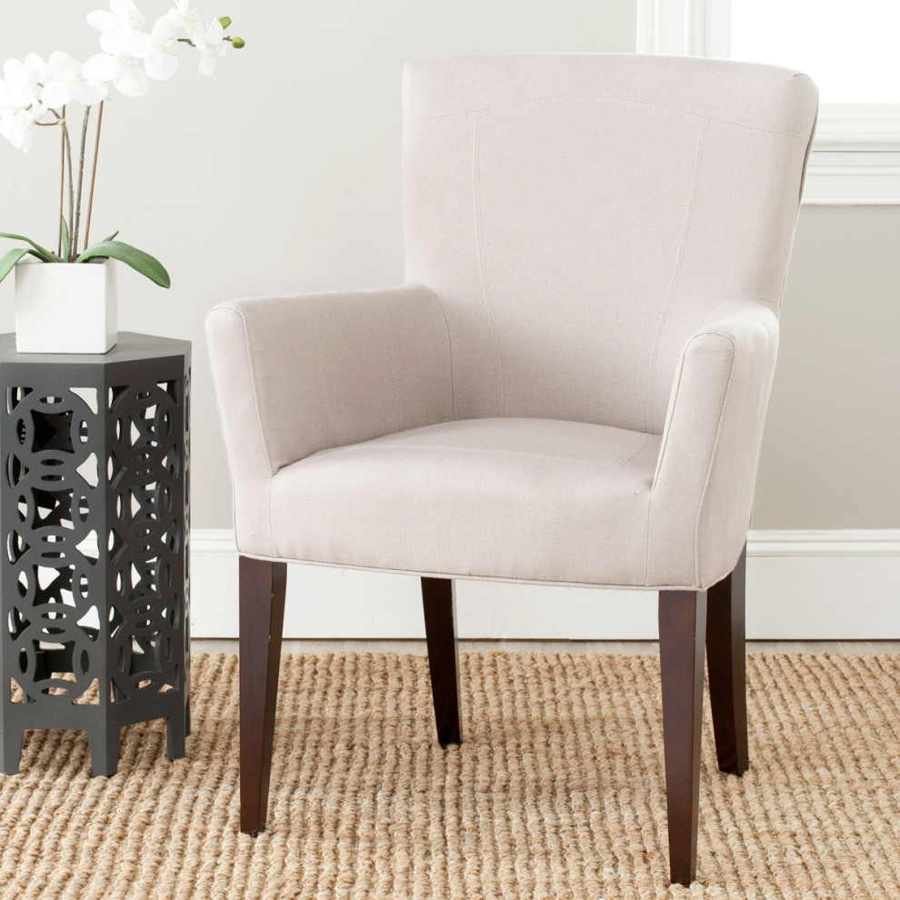 Jay Arm Chair Taupe   Transitional   Dining Chairs   by Peachtree Fine Furniture  Houzz