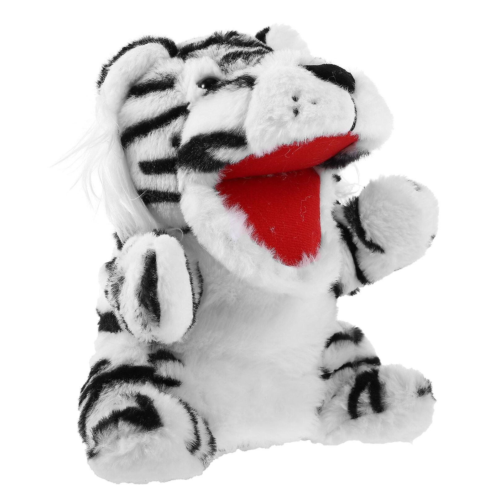 Movable Mouth Hand Puppet Interactive Storytelling Toy Hand Puppet Animal Plush Tiger Toy