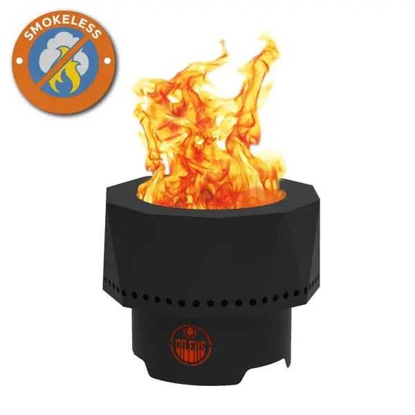 Blue Sky Edmonton Oilers Ridge Smokeless Fire Pit