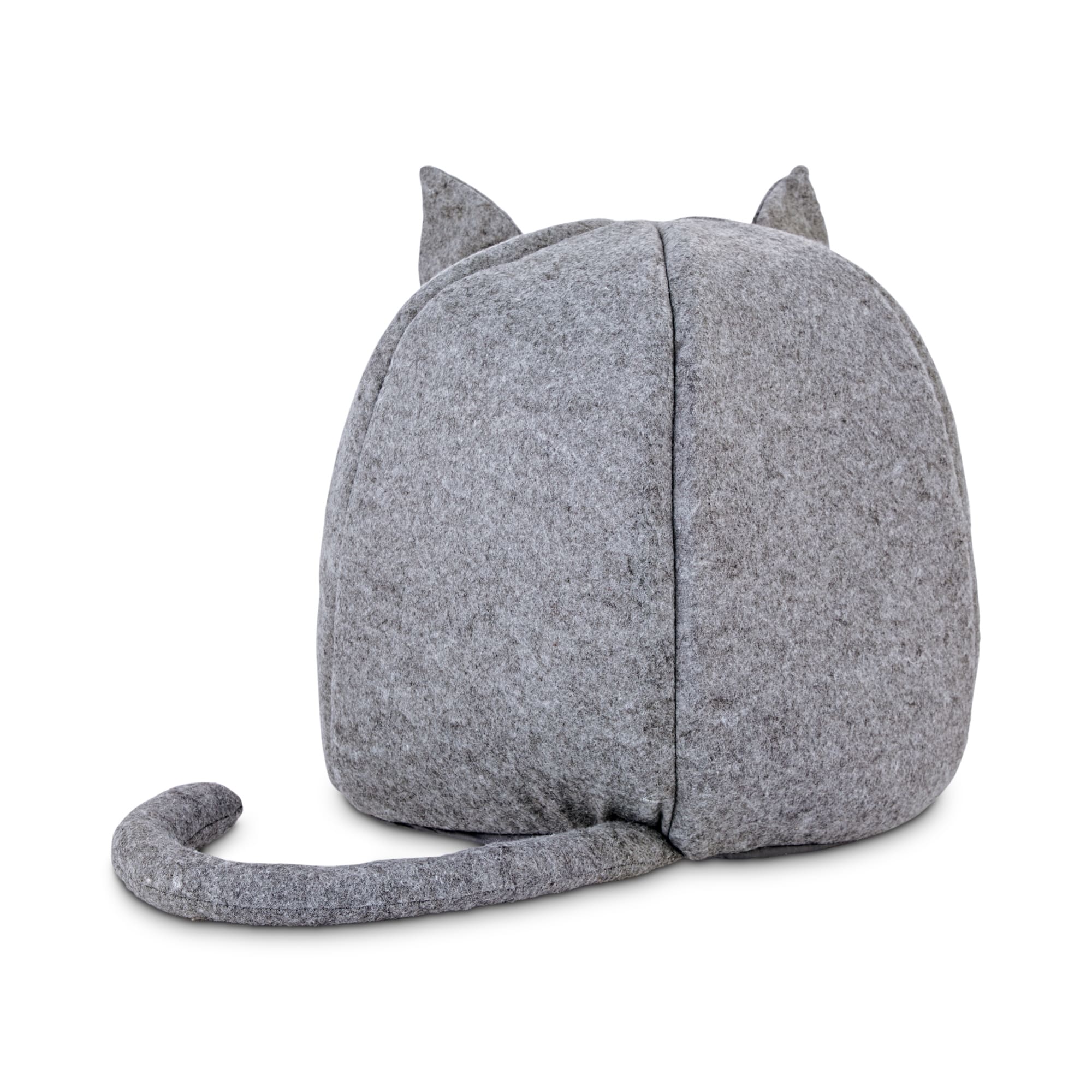 EveryYay Snooze Fest Fellow Feline Hooded Igloo Cat Bed， 15.5