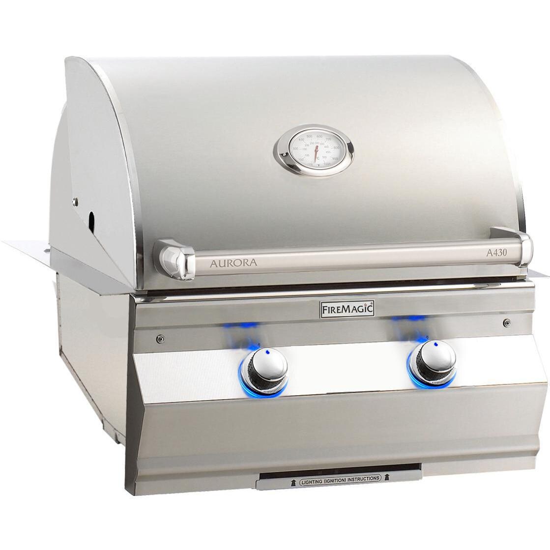 Fire Magic Aurora A430I 24-Inch Built-In Propane Gas Grill With Analog Thermometer