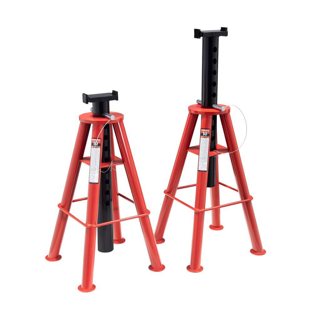 SUNEX TOOLS 10-Ton High Height Pin Type Jack Stands (Pair) 1410