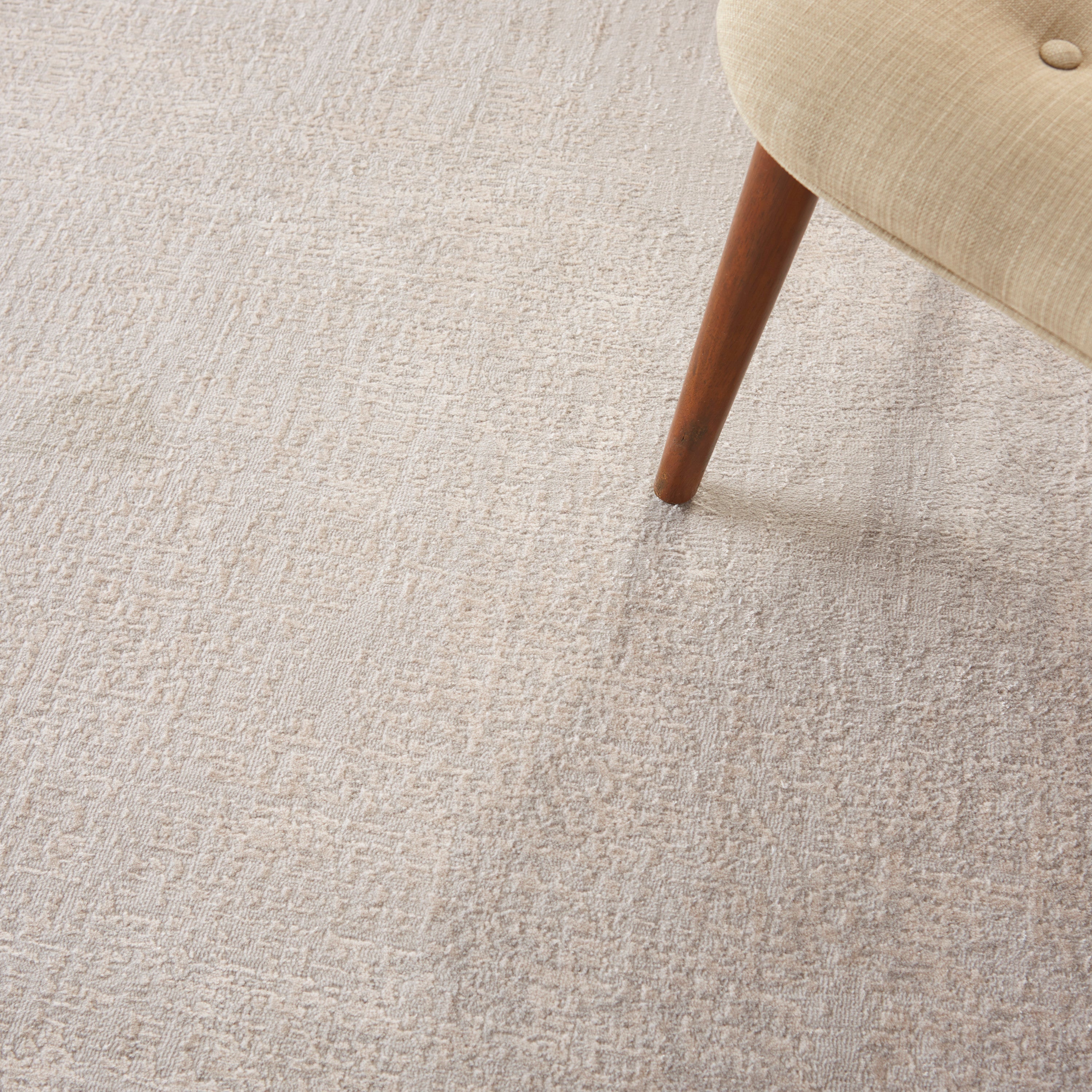 Silky Textures Ivory/Grey Rug