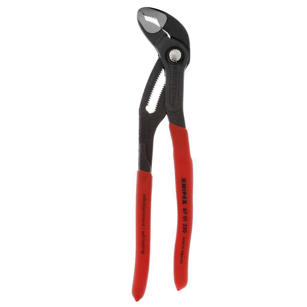 KNIPEX Heavy Duty Forged Steel 10 in. Cobra Pliers with 61 HRC Teeth 87 01 250