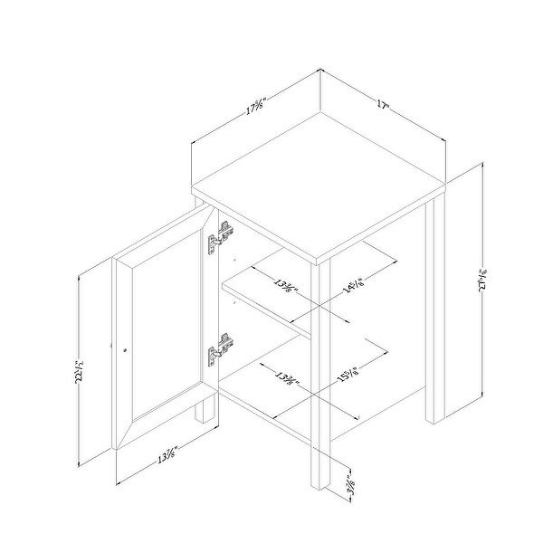 South Shore Balka End Table with Storage