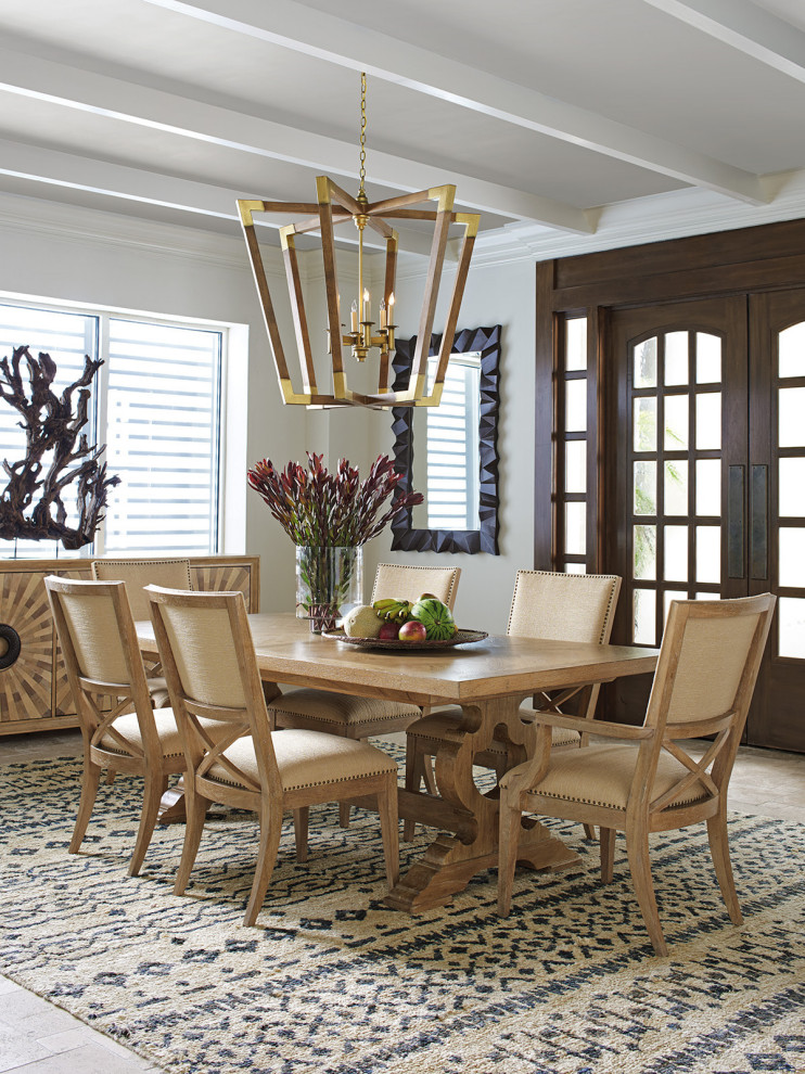 Alderman Upholstered Arm Chair   Transitional   Dining Chairs   by HedgeApple  Houzz