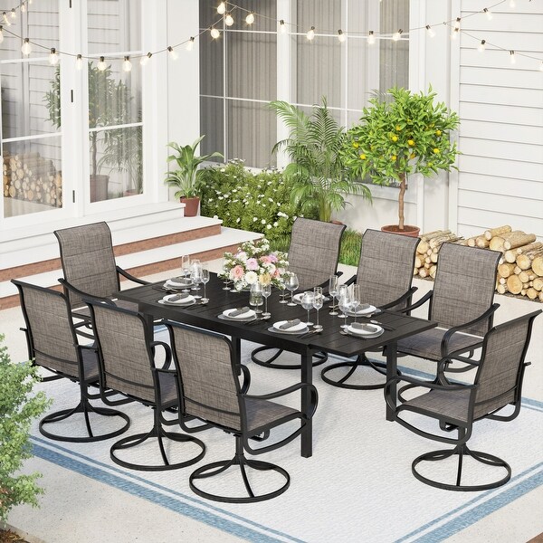 MAISON ARTS 7/9Piece Patio Dining Set with Extendable Table