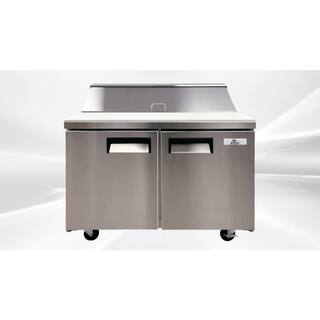 Cooler Depot 48 in.W 9.5 cu. ft. Prep Table Commercial Refrigerator in Stainless Steel dxxxsp48