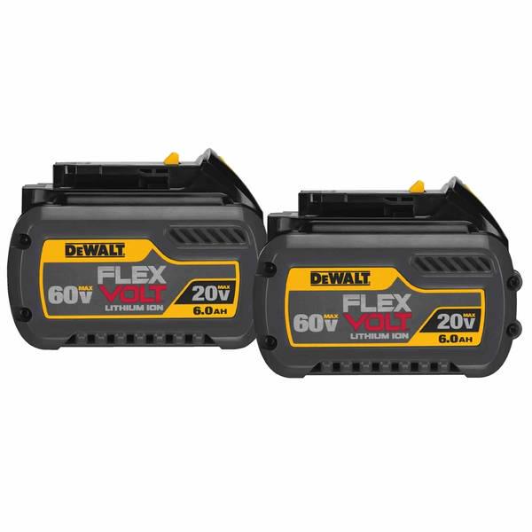 DW 2-Pack FLEXVOLT 20/60V MAX Battery 6.0AH