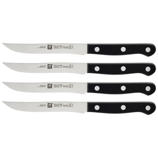 ZWILLING TWIN Gourmet Steak Knives Set of 4 - Stainless Steel - 4-pc