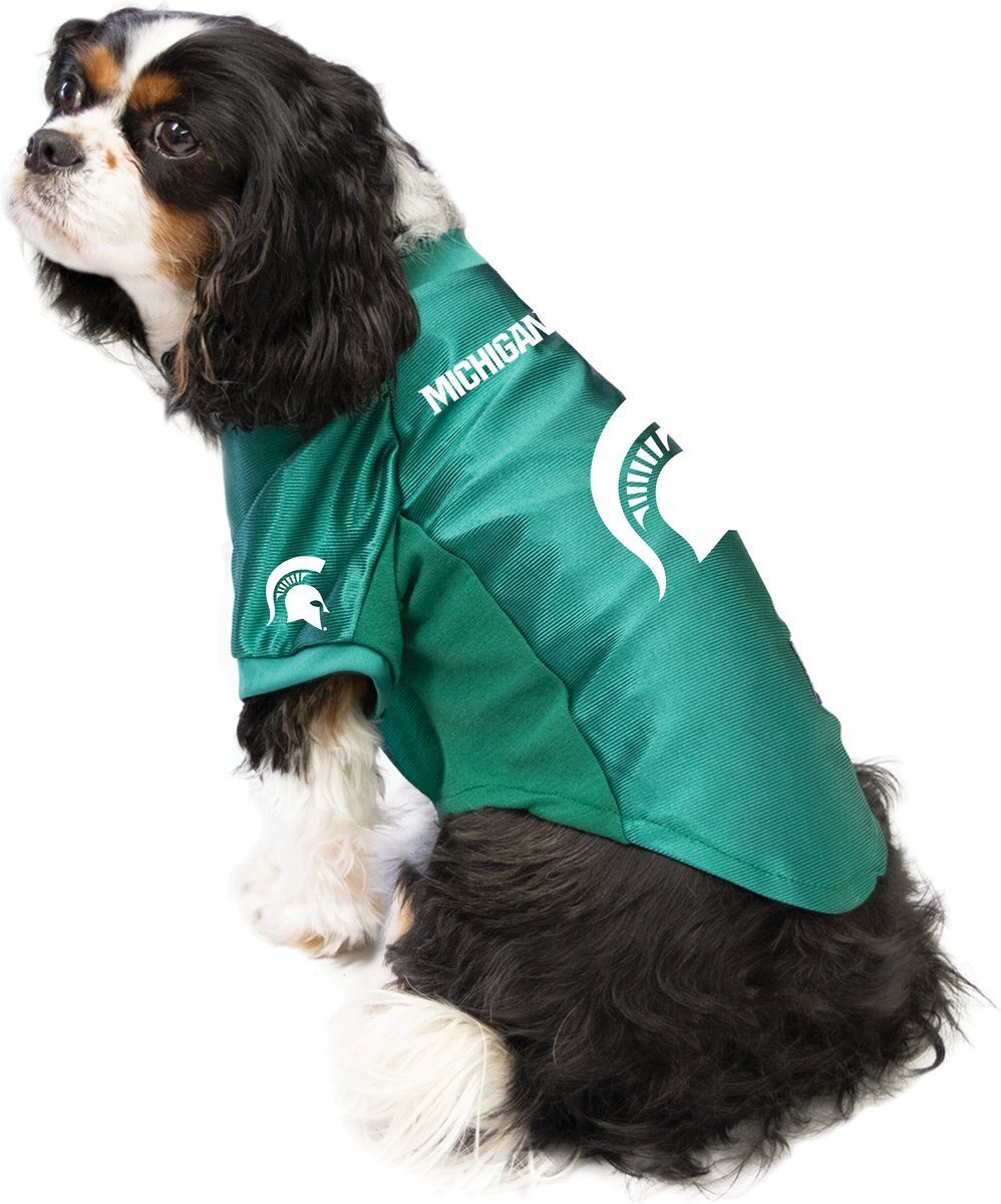 Littlearth NCAA Stretch Dog and Cat Jersey， Michigan State Spartans