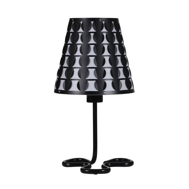 Modern Metal Table Lamp With Clover Base Black Ore International