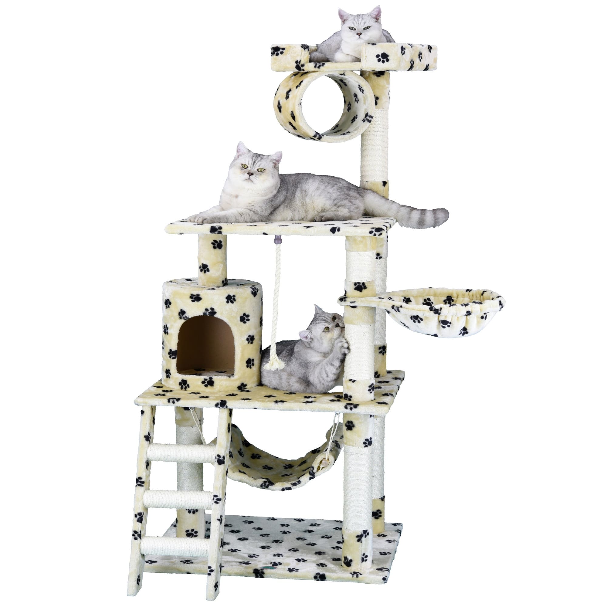 Go Pet Club Classic Cat Tree with Sisal Covered Posts， 62