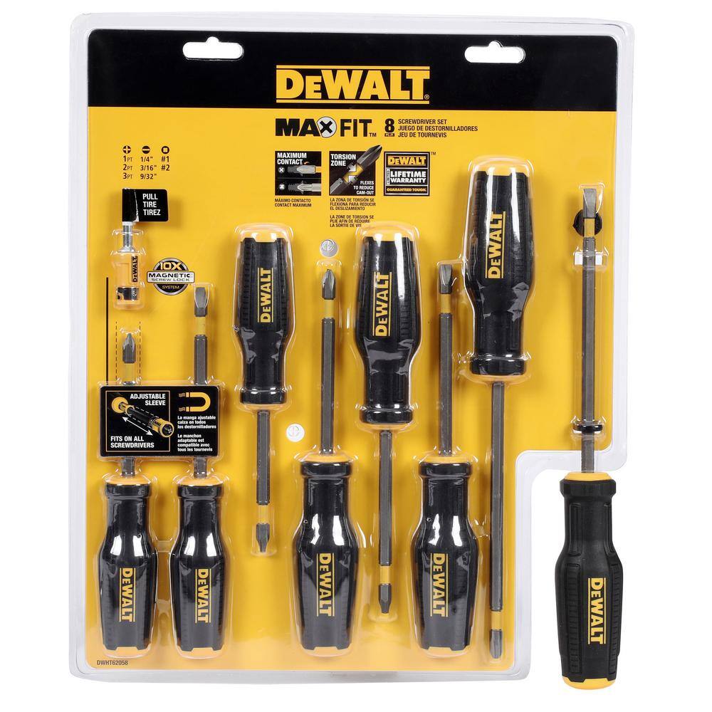 DW Combination MAXFIT Screwdriver Set (8-Piece) DWHT62058