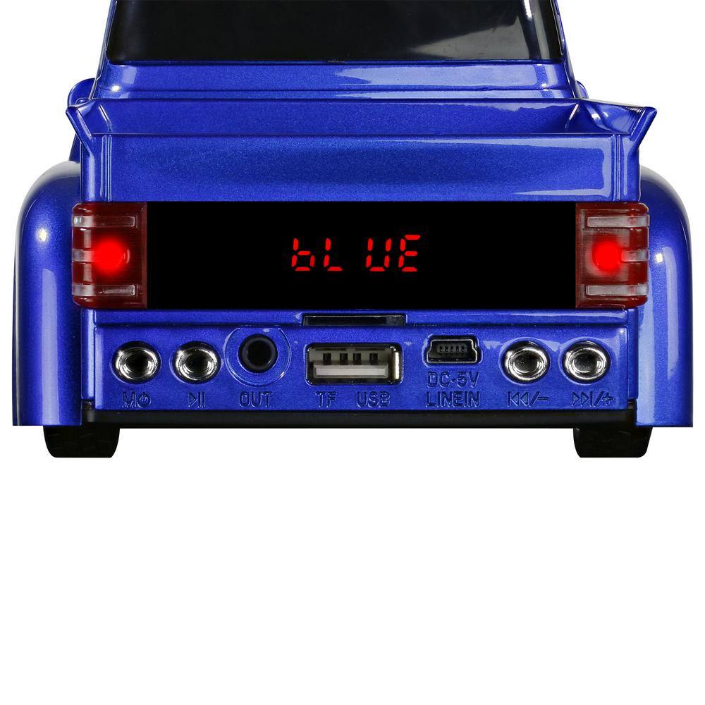 QFX Retro Ford Truck Portable Bluetooth Speaker (Blue) BT-1956-BLU