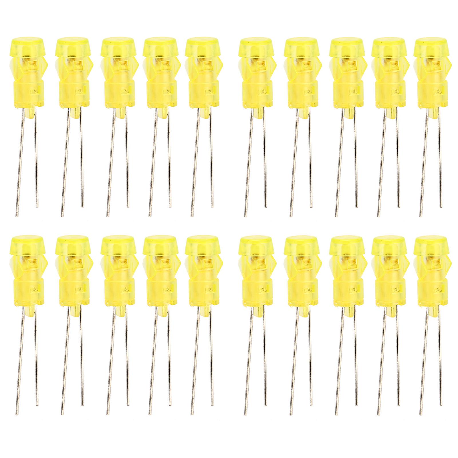 20pcs 3mm Diy Led Diode Portable Light Emitting Diodes For Science Project Experimentyellow Light