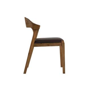 Boraam Rasmus Chestnut Wire-Brush Dining Chair with Cushion 77316