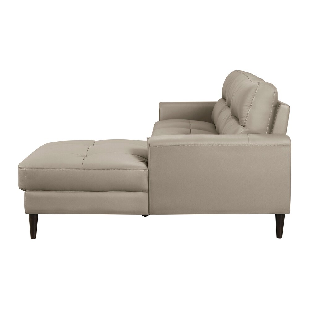 Dakota Leather Match Living Room 2 Piece Sectional with Right Chaise
