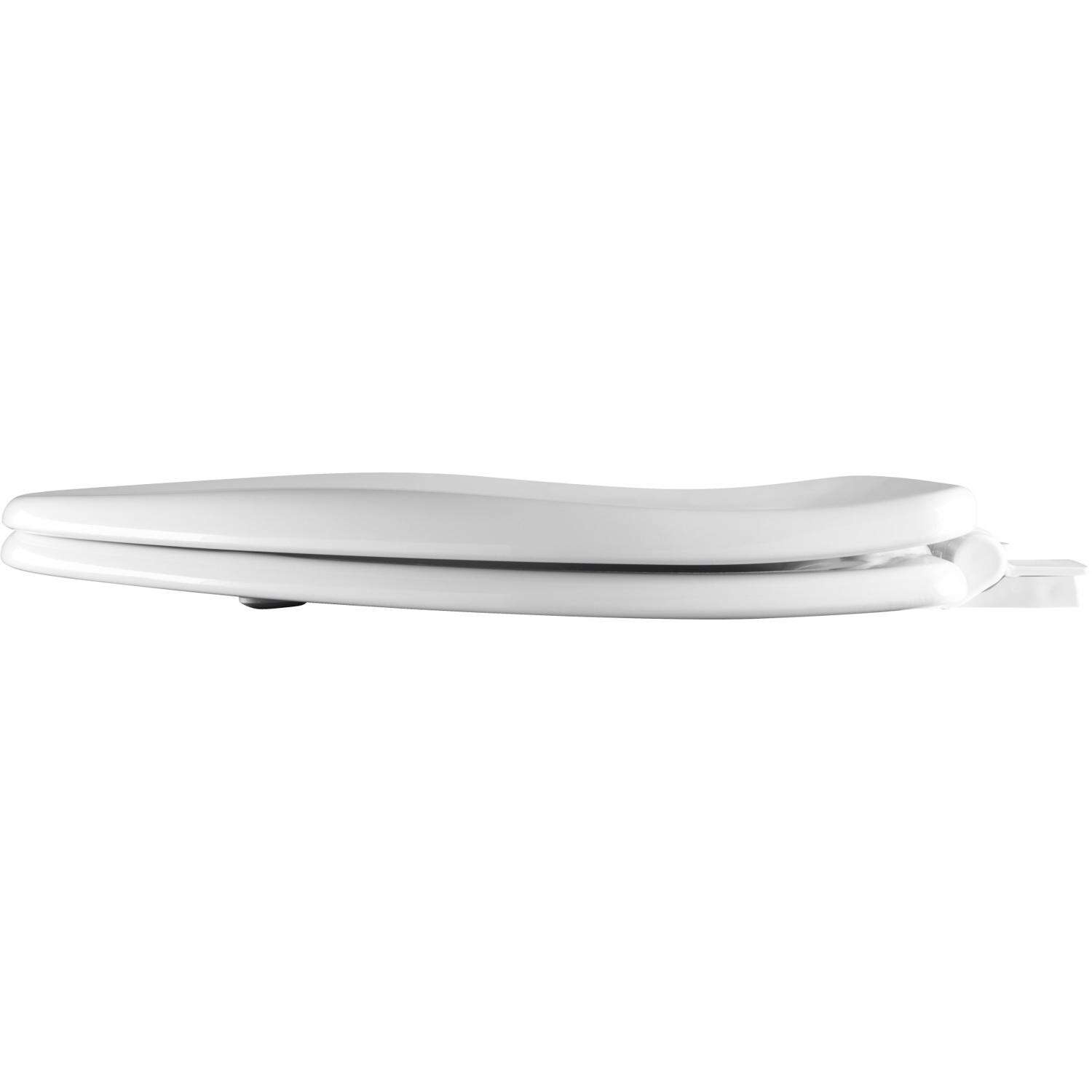 Mayfair by Bemis Alesio Slow Close Elongated White Enameled Wood Toilet Seat