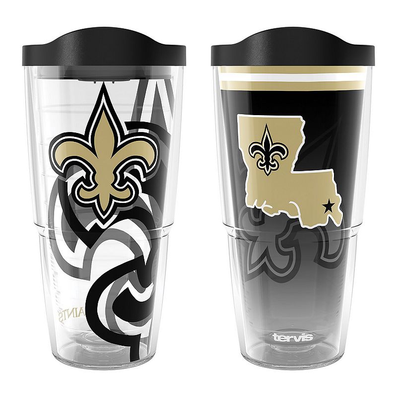 Tervis  New Orleans Saints 24oz NFL 2 PACK Genuine and Forever Fan