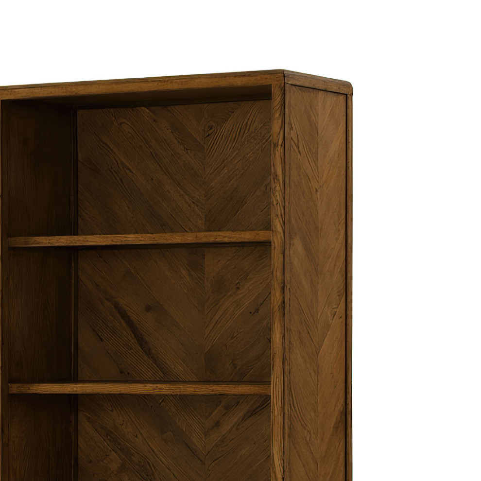 Oak Parquetry Open Bookcase   Transitional   Bookcases   by English Georgian America  Houzz