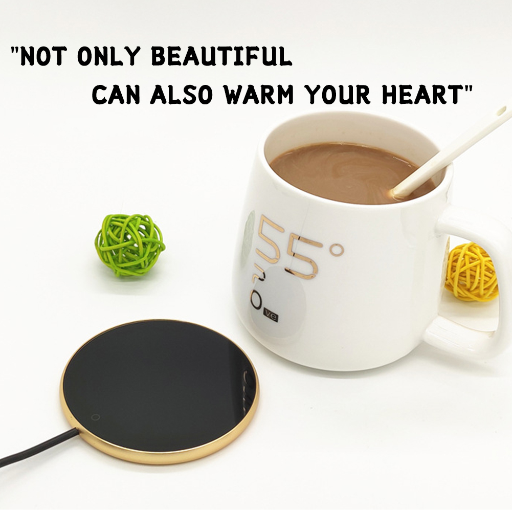 Electric USB Powered Heating Warmer Heater Cup Pad Black Hot Plate Coffee Tea Milk Mug Plug Household Desktop Accessories