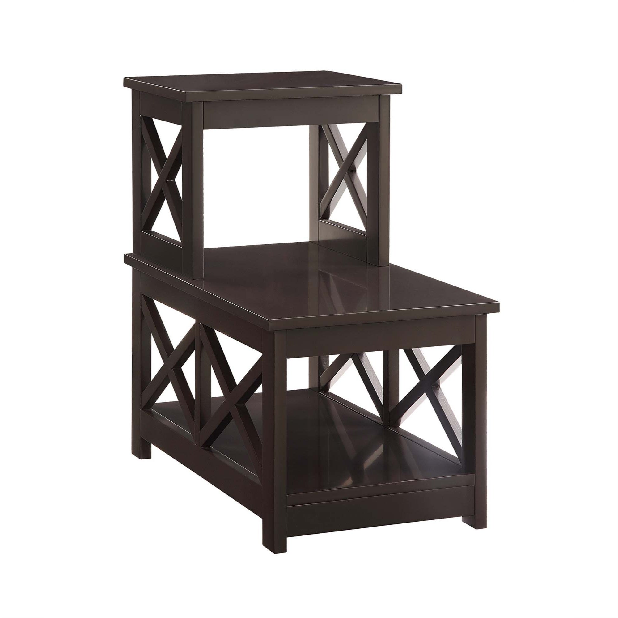 Oxford 2 Step Chairside End Table， Multiple Finishes