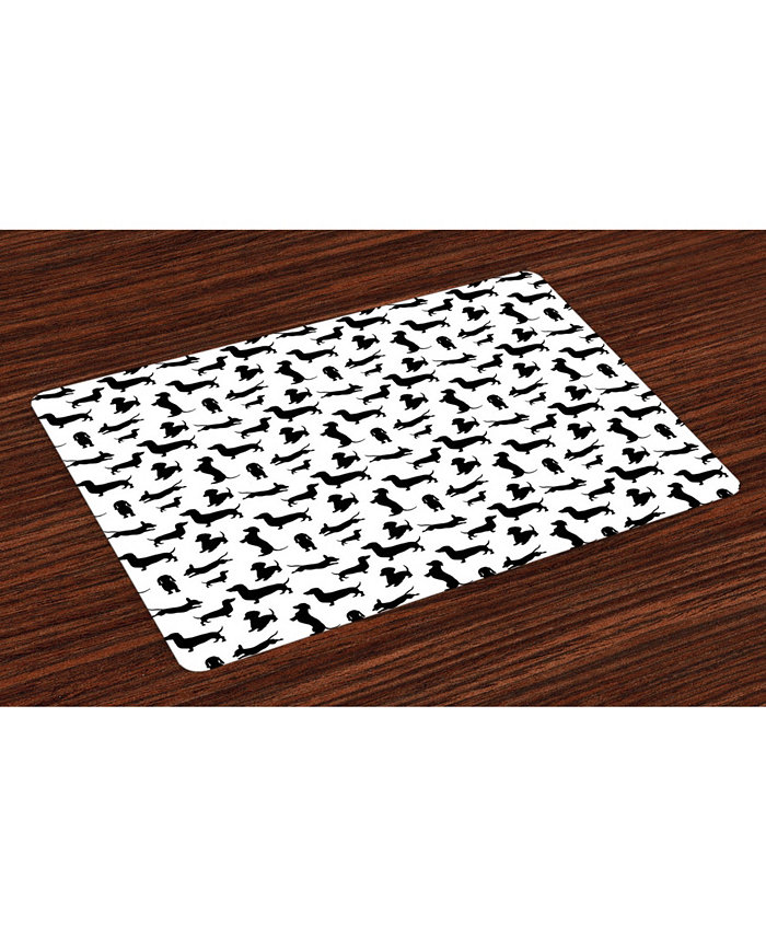 Ambesonne Dog Lover Place Mats Set of 4