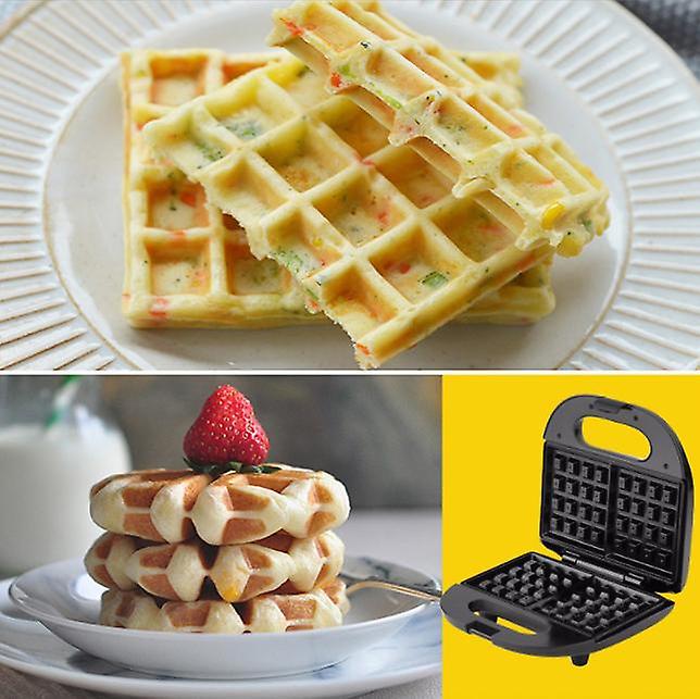 Miman Mini Waffle Maker Machine For Individuals， Non-stick Sides