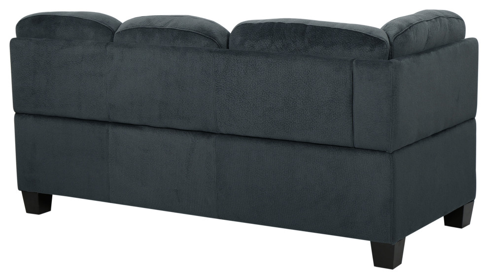 GDF Studio 3 Piece Gotham Charcoal Fabric Sectional Sofa Set   Transitional   Sectional Sofas   by GDFStudio  Houzz