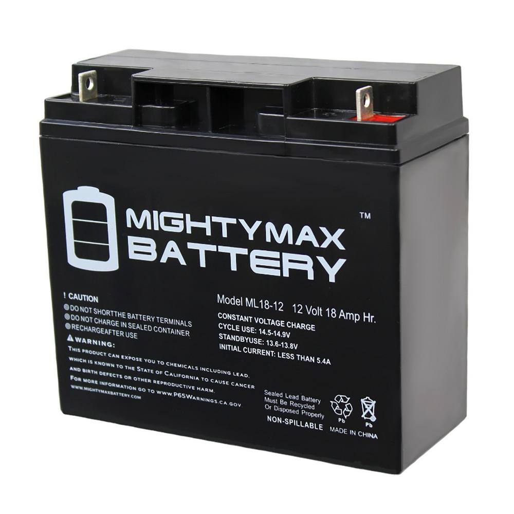 MIGHTY MAX BATTERY 12V 18AH SLA Battery Replacement for Enduring 6FM18 6-FM-18 MAX3839790