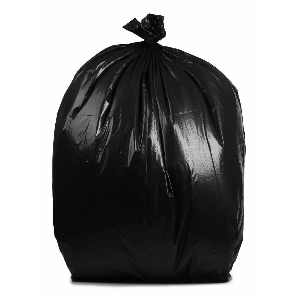 PlasticMill 50 in. W x 60 in. H. 64 Gal. 2 mil Black Heavy-Duty Bags (40-Count) PM-5060-2-B-40