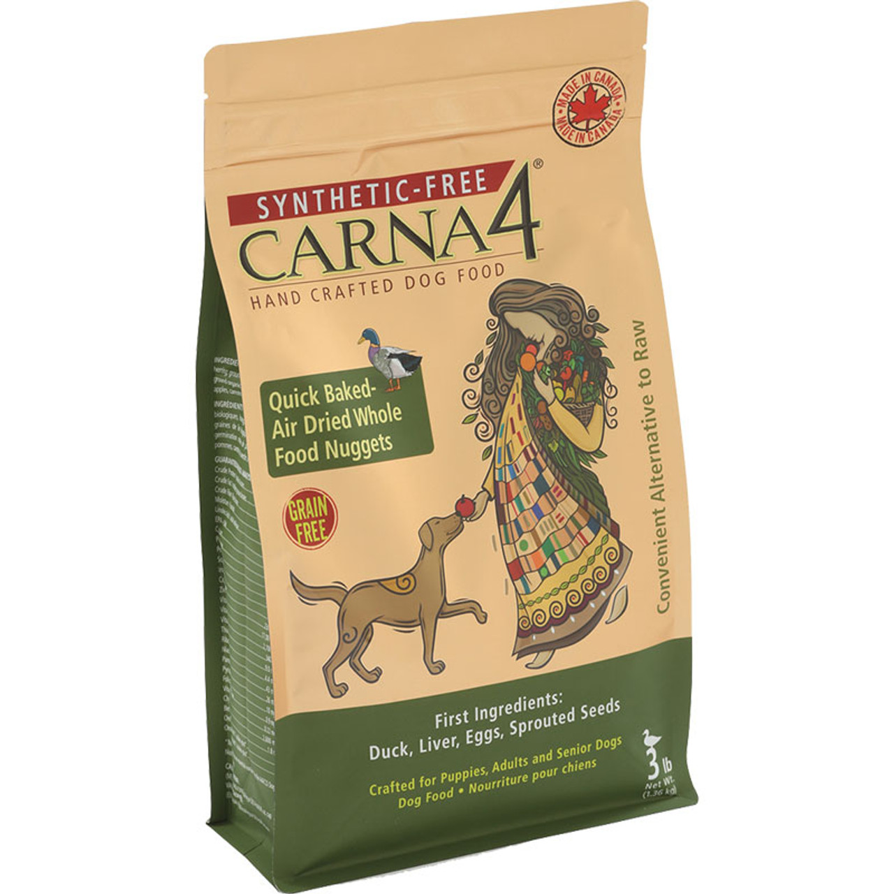 Carna4 Synthetic and Grain Free Duck Recipe Dry Dog Food