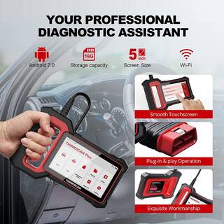 Thinkcar 5 in. OBD2 Scanner Car Code Reader Professional Tablet Vehicle Diagnostic Scan Tool THINKSCAN PLUS S2 TKPS2